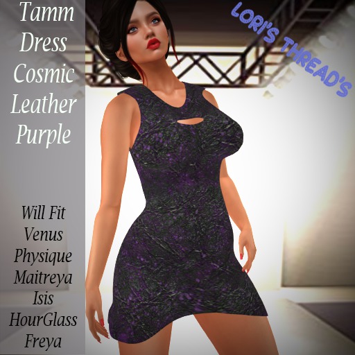 [L.T] Tamm Dress - Cosmic Leather Purple (Rezz Me)