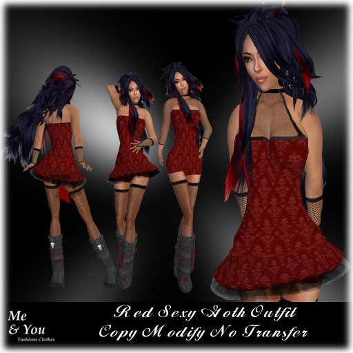 ***Me & You  Red Sexy Goth Outfit