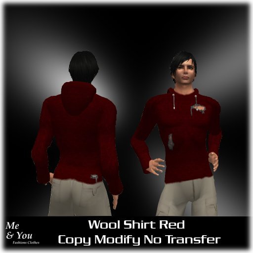 ***Me & You  Wool Shirt Red