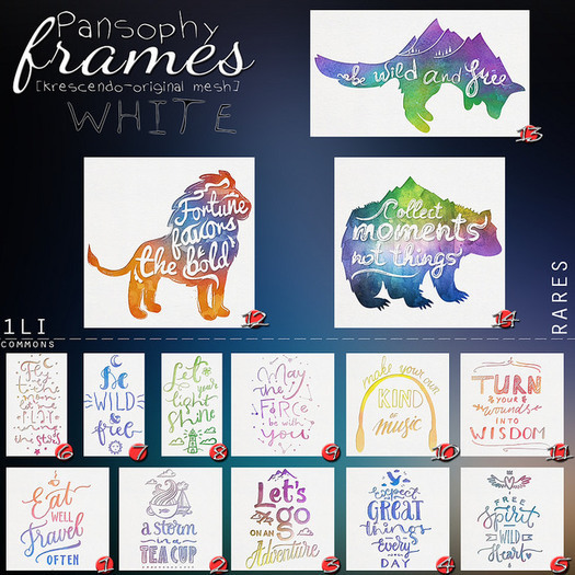 [Kres] Pansophy Frames - [B] 8 - BOXED