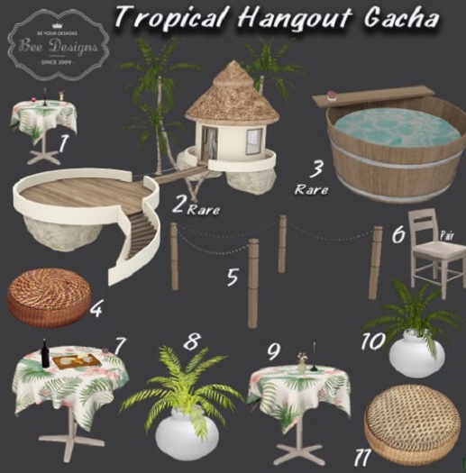 Bee designs Tropical Hideout gacha 2 RARE