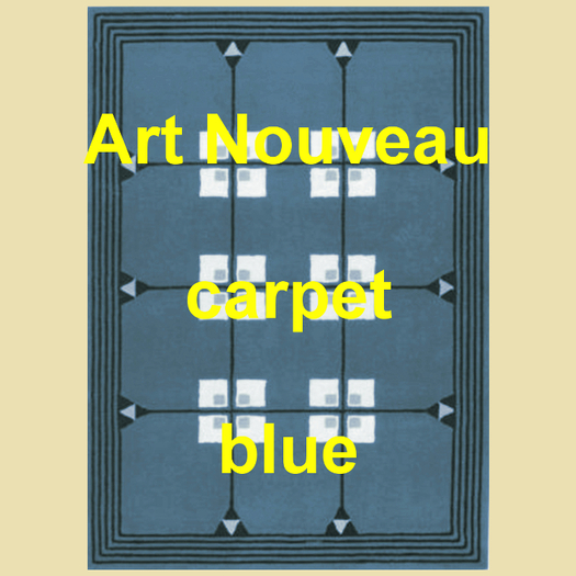 Art Nouveau carpet blue