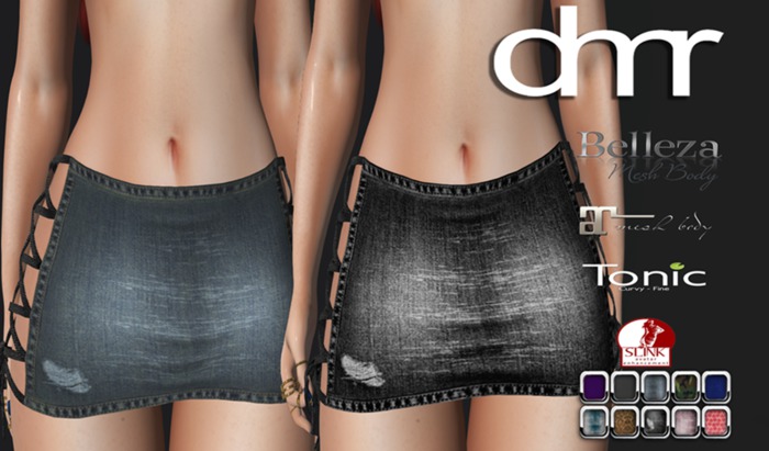 [DR] Mini Skirt CLF 19 HUD 10 COLORS ::MESH::