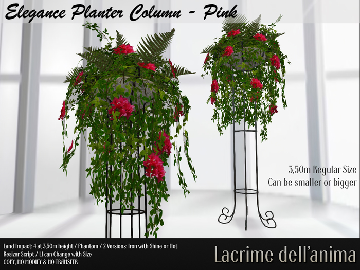 Elegance Planter Column - Pink