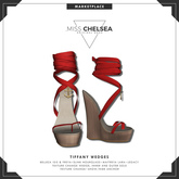 .miss chelsea. Tiffany Wedges Red