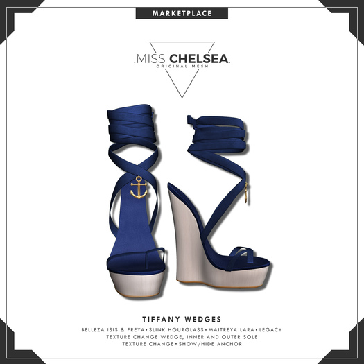 .miss chelsea. Tiffany Wedges Royal