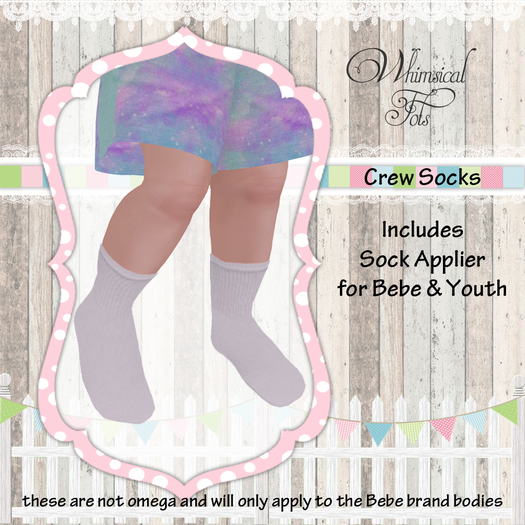 {WT} BB/YOUTH Crew Socks Applier {ADD}