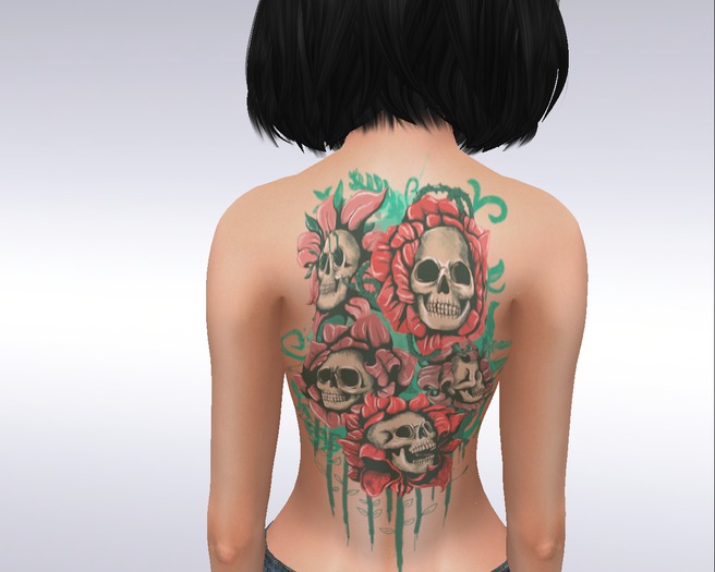 Flowers Skulls Tattoo {The Merchant Kitty}