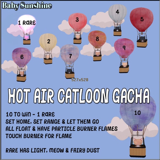 Hot Air Catloon Gacha #1 Rose RARE
