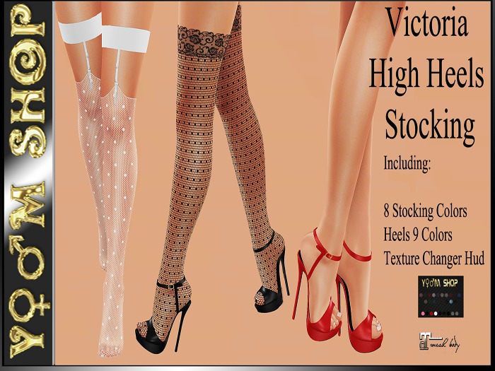YM SHOP_Victoria High Heels Stocking