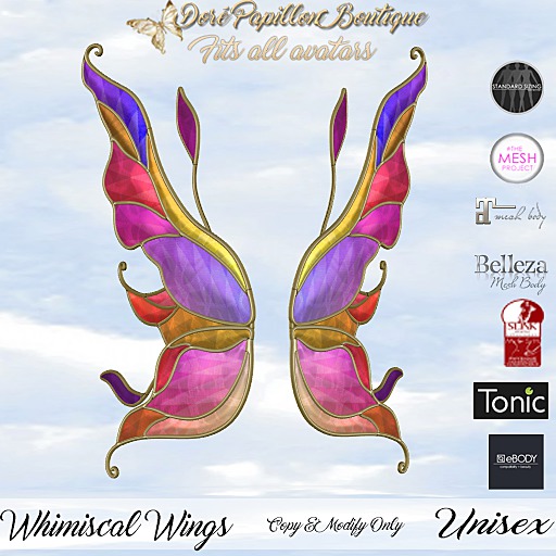 DPB Whimiscal Wings Static - Multi Violet