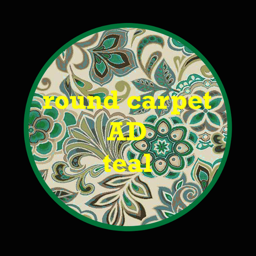 round carpet AD - teal