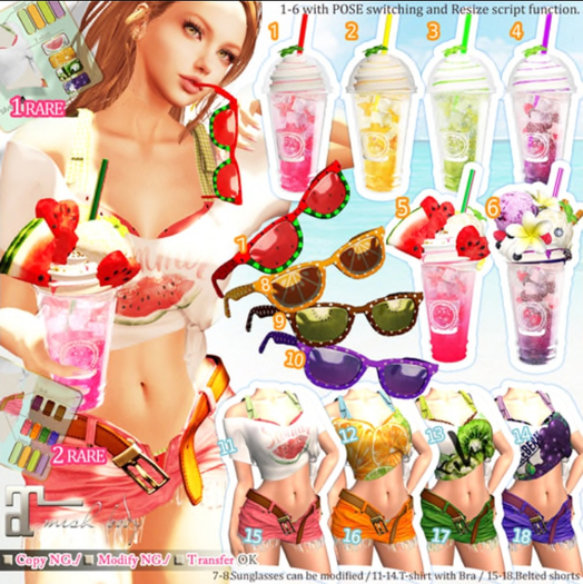 *:..Silvery K..:*Fruit passion#17 ShortPants(Kiwi)
