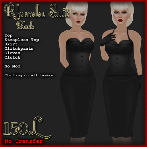 [ Demure ] Rhonda Suit - Black