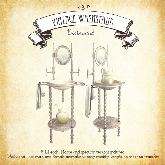 [noctis] Vintage washstand distressed ADD ME to unpack