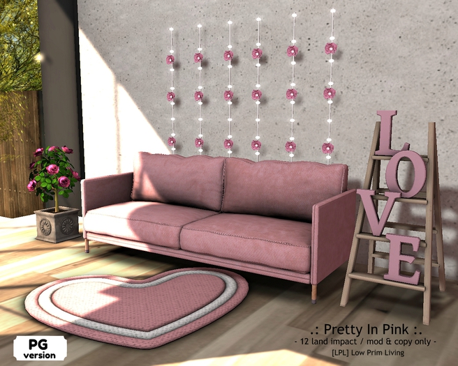 [LPL] Pretty In Pink Living Room Set - PG (boxed)