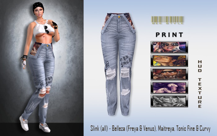 .:Bee:. High Rise Denim WASHED