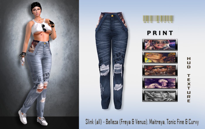 .:Bee:. High Rise Denim DARK 