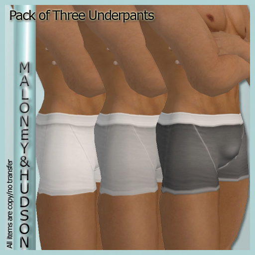 Mens Three Pack Plain Monochrome Underwear