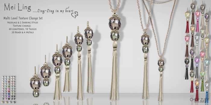 Mei Ling - Necklace Earrings Set - by Chop Zuey Couture Jewellery
