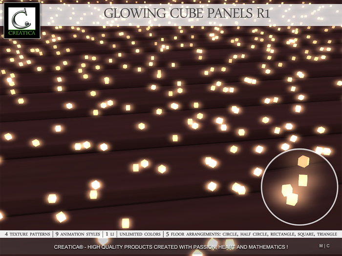 Glowing Cube Panels R1 by CREATiCA