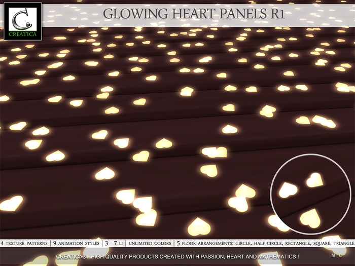Glowing Heart Panels R1 by CREATiCA