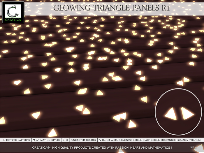 Glowing Triangle Panels R1 by CREATiCA