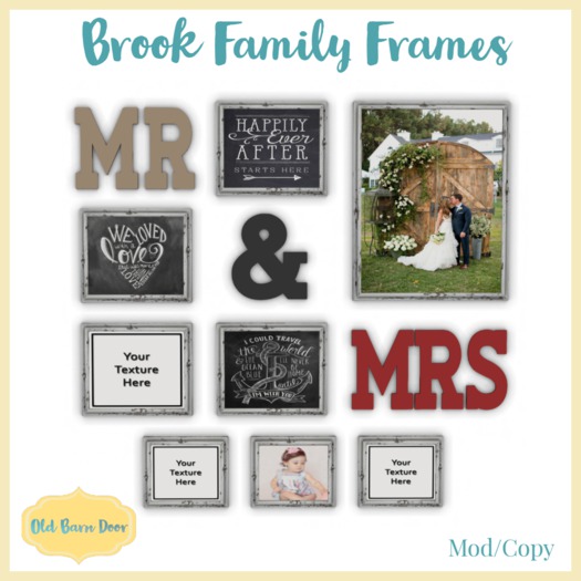Second Life Marketplace {OBD} Brook Family Frames