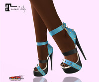 MARY JANE STILETTOS MAITREYA BLUE AND BLACK