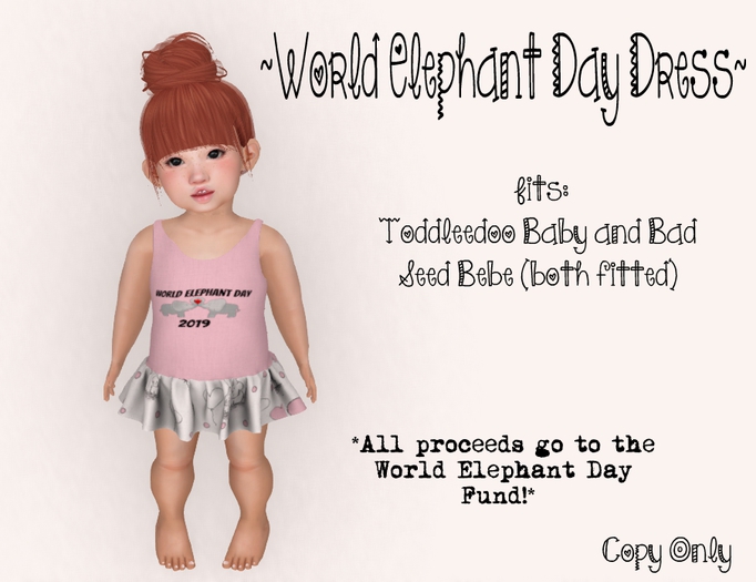 ~World Elephant Day Dress~Baby and Bebe Fitted