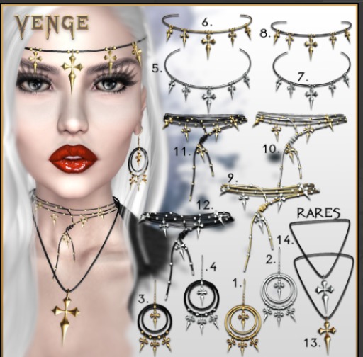 6. VENGE - Gothic Cross Gacha - Circlet Gold