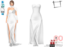 Dae Obj FBX For Front Double Slit Strapless Dress Maitreya, Voluptuous, Belleza, Tonic
