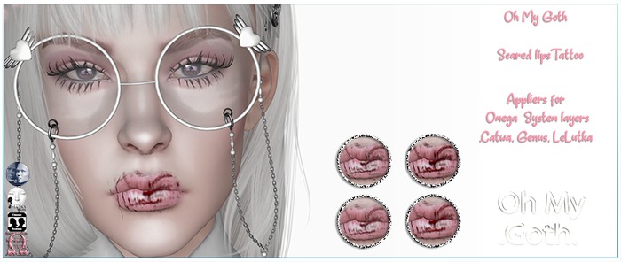 O-M-G ~Scared lips Tattoo