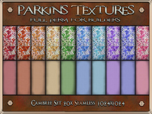Parkins Textures - Cambree Set - 20x Full Perm Seamless 1024x1024 - Fabric, Cloth, Floral, Clothing, Textile, Pattern