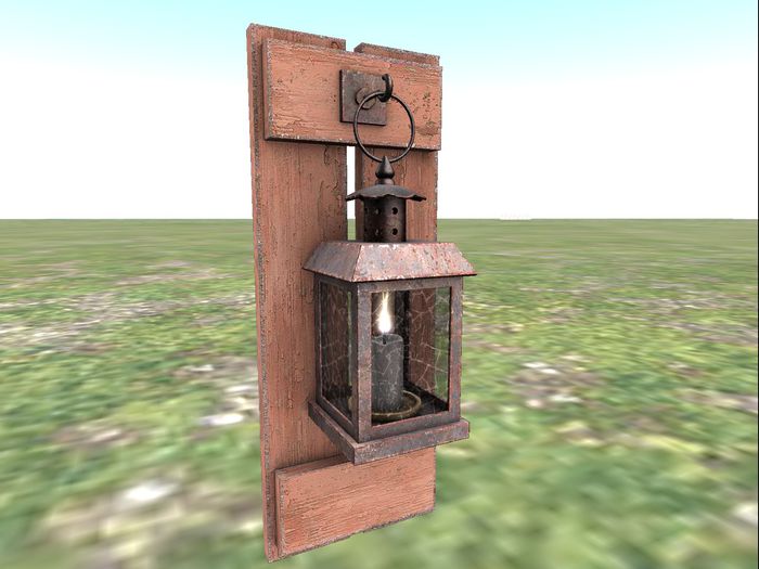 {Unflat Stuff} Rustic wall lantern