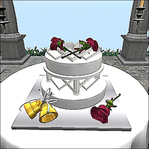 BU Wedding Cake Hearts  Red