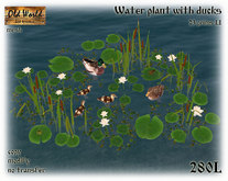 Water plants with ducks v2 - Old World - Garden / Water decorations