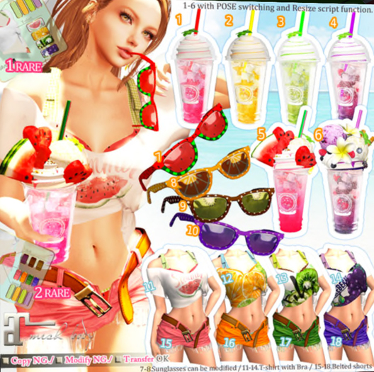 *:..Silvery K..:*Fruit passion#9 Glasses-Kiwi