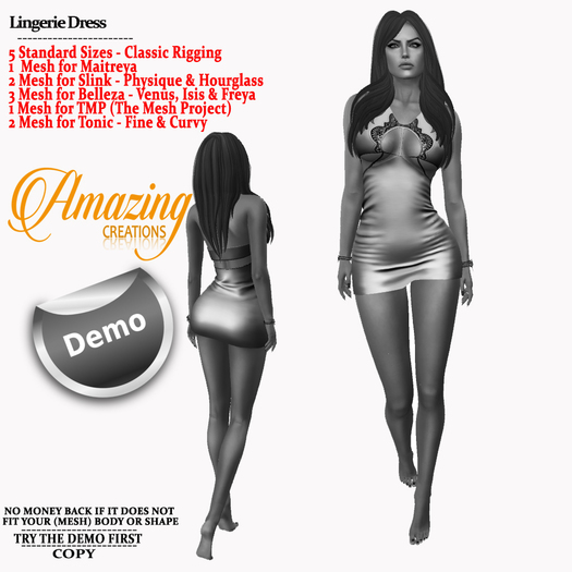 AmAzInG CrEaTiOnS Kin Lingerie Dress Demo