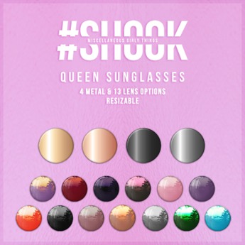 Second Life Marketplace - #SHOOK - Queen Sunglasses