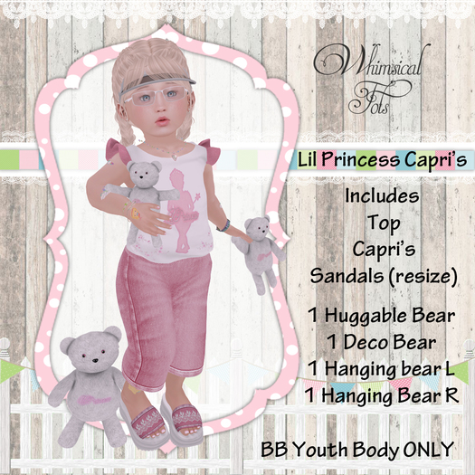 {WT} BBY Lil Princess Capri Set