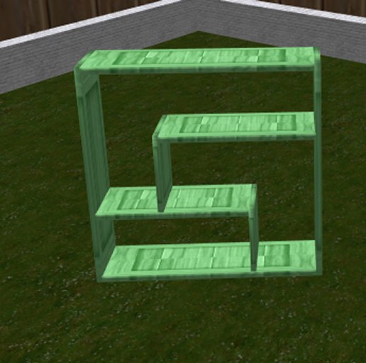 hanging wall shelf - green