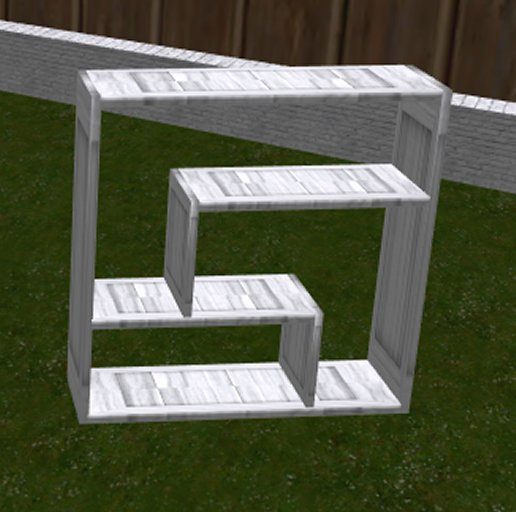 hanging wall shelf - white