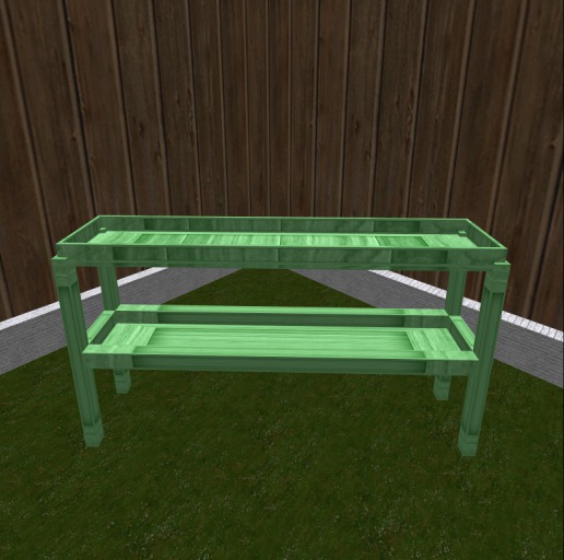 long double shelf - green