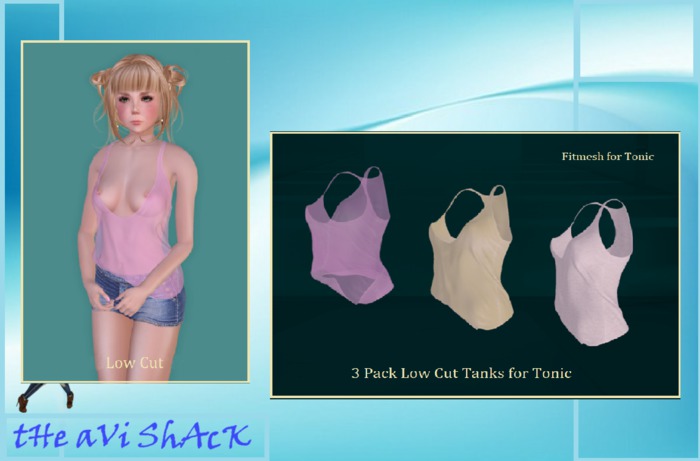 3 PACK LOW CUT TANKS FOR TONIC !