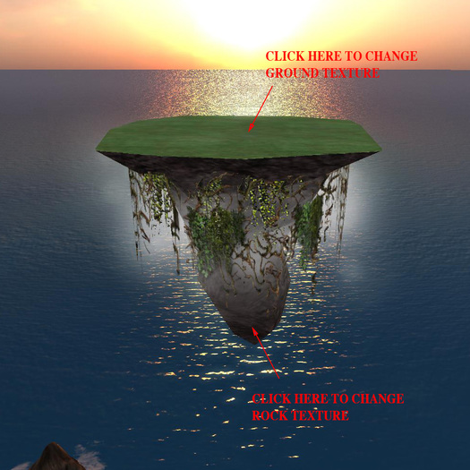 Texture Changing Floating Rock Sky Platform V13B