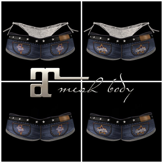 Maitreya Denim Low Rise Booty Shorts ROCK B (Add Me To Open Box)