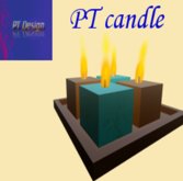 PT candle  green/brown 