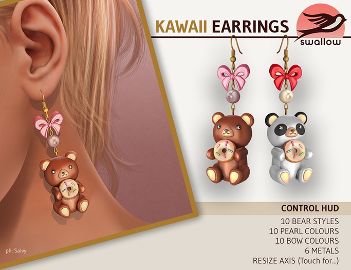 ^^Swallow^^ Kawaii Earrings