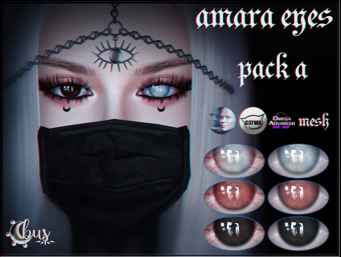 -bus- . Amara Eyes **PACK A**. {Genus-Catwa-Mesh-Omega}